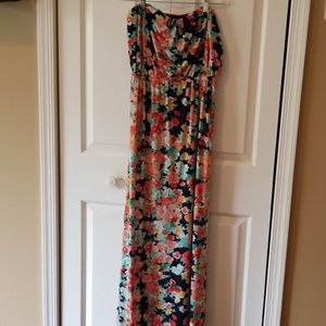 Strapless summer maxi dress